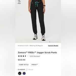 Brand NEW Figs! NEVER WORN! 	
women's (M)Black FREEX™ Lined Zamora-Jogger Scrub